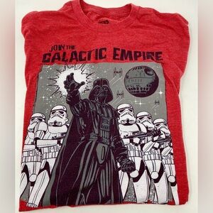 Mens Red Star Wars T-Shirt Size Large